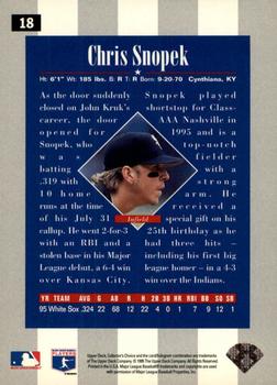 1996 Collector's Choice - Gold Signature #18 Chris Snopek Back