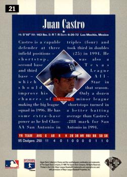 1996 Collector's Choice - Gold Signature #21 Juan Castro Back
