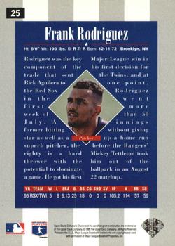 1996 Collector's Choice - Gold Signature #25 Frank Rodriguez Back