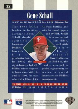 1996 Collector's Choice - Gold Signature #32 Gene Schall Back