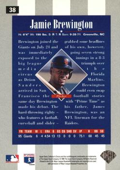 1996 Collector's Choice - Gold Signature #38 Jamie Brewington Back