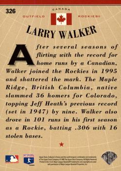 1996 Collector's Choice - Gold Signature #326 Larry Walker Back