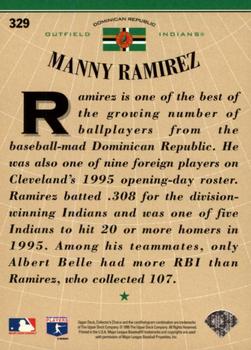 1996 Collector's Choice - Gold Signature #329 Manny Ramirez Back