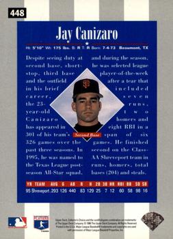 1996 Collector's Choice - Gold Signature #448 Jay Canizaro Back