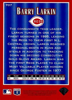 1996 Collector's Choice - Gold Signature #707 Barry Larkin Back