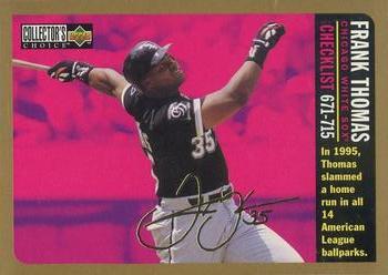 1996 Collector's Choice - Gold Signature #759 Frank Thomas Front