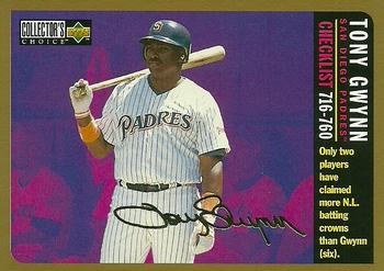 1996 Collector's Choice - Gold Signature #760 Tony Gwynn Front