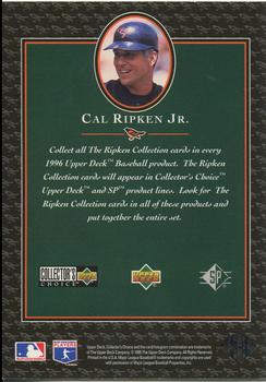 1996 Collector's Choice - Ripken Collection #NNO Cal Ripken Jr. Back