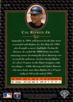 1996 Collector's Choice - Ripken Collection #3 Cal Ripken Jr. Back