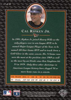 1996 Collector's Choice - Ripken Collection #11 Cal Ripken Jr. Back