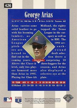 1996 Collector's Choice - Silver Signature #426 George Arias Back