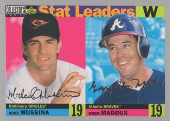 1996 Collector's Choice - Silver Signature #6 Mike Mussina / Greg Maddux Front