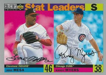 1996 Collector's Choice - Silver Signature #9 Jose Mesa / Randy Myers Front