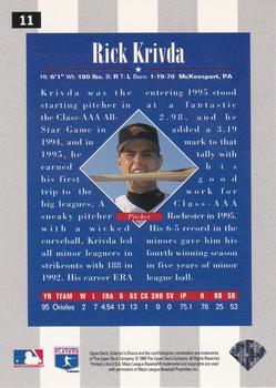 1996 Collector's Choice - Silver Signature #11 Rick Krivda Back
