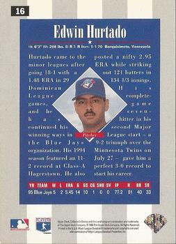 1996 Collector's Choice - Silver Signature #16 Edwin Hurtado Back