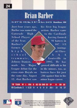 1996 Collector's Choice - Silver Signature #24 Brian Barber Back