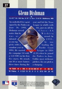 1996 Collector's Choice - Silver Signature #27 Glenn Dishman Back