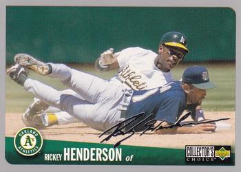 1996 Collector's Choice - Silver Signature #240 Rickey Henderson Front