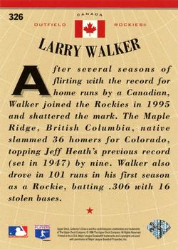 1996 Collector's Choice - Silver Signature #326 Larry Walker Back
