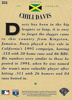 1996 Collector's Choice - Silver Signature #331 Chili Davis Back