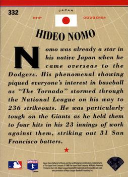 1996 Collector's Choice - Silver Signature #332 Hideo Nomo Back