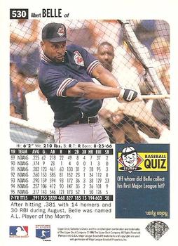 1996 Collector's Choice - Silver Signature #530 Albert Belle Back