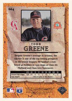 1996 Collector's Choice - Silver Signature #664 Todd Greene Back