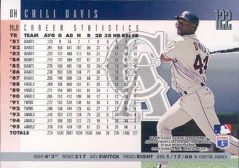 1996 Donruss #122 Chili Davis Back