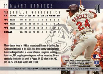 1996 Donruss #40 Manny Ramirez Back