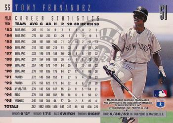 1996 Donruss #51 Tony Fernandez Back