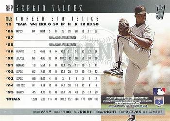 1996 Donruss #57 Sergio Valdez Back