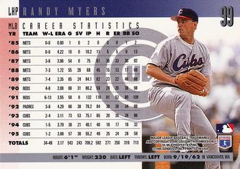 1996 Donruss #99 Randy Myers Back