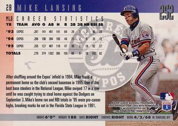 1996 Donruss #252 Mike Lansing Back