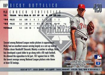 1996 Donruss #420 Ricky Bottalico Back