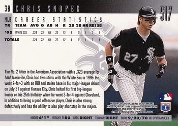 1996 Donruss #517 Chris Snopek Back