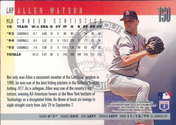 1996 Donruss #150 Allen Watson Back
