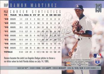 1996 Donruss #151 Ramon Martinez Back