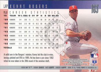 1996 Donruss #163 Kenny Rogers Back