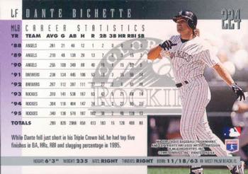 1996 Donruss #224 Dante Bichette Back