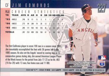 1996 Donruss #227 Jim Edmonds Back