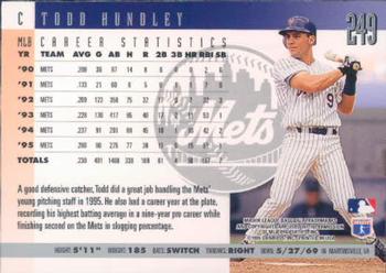 1996 Donruss #249 Todd Hundley Back