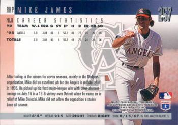 1996 Donruss #257 Mike James Back