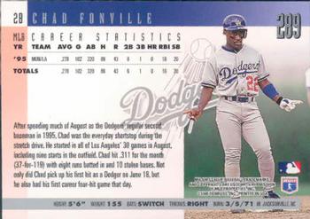 1996 Donruss #289 Chad Fonville Back