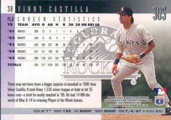 1996 Donruss #305 Vinny Castilla Back