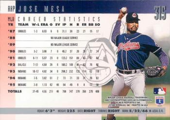 1996 Donruss #315 Jose Mesa Back