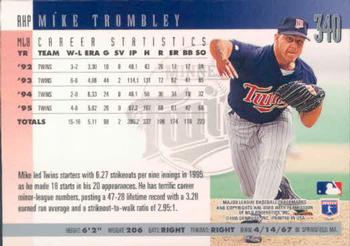 1996 Donruss #340 Mike Trombley Back
