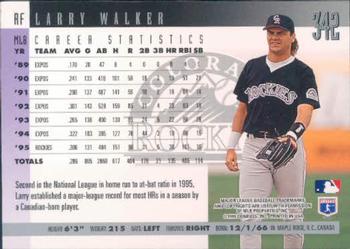 1996 Donruss #342 Larry Walker Back