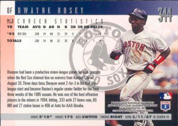 1996 Donruss #344 Dwayne Hosey Back
