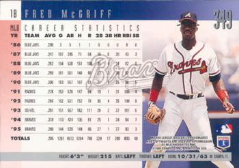 1996 Donruss #349 Fred McGriff Back