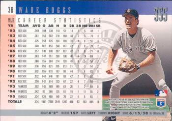 1996 Donruss #355 Wade Boggs Back